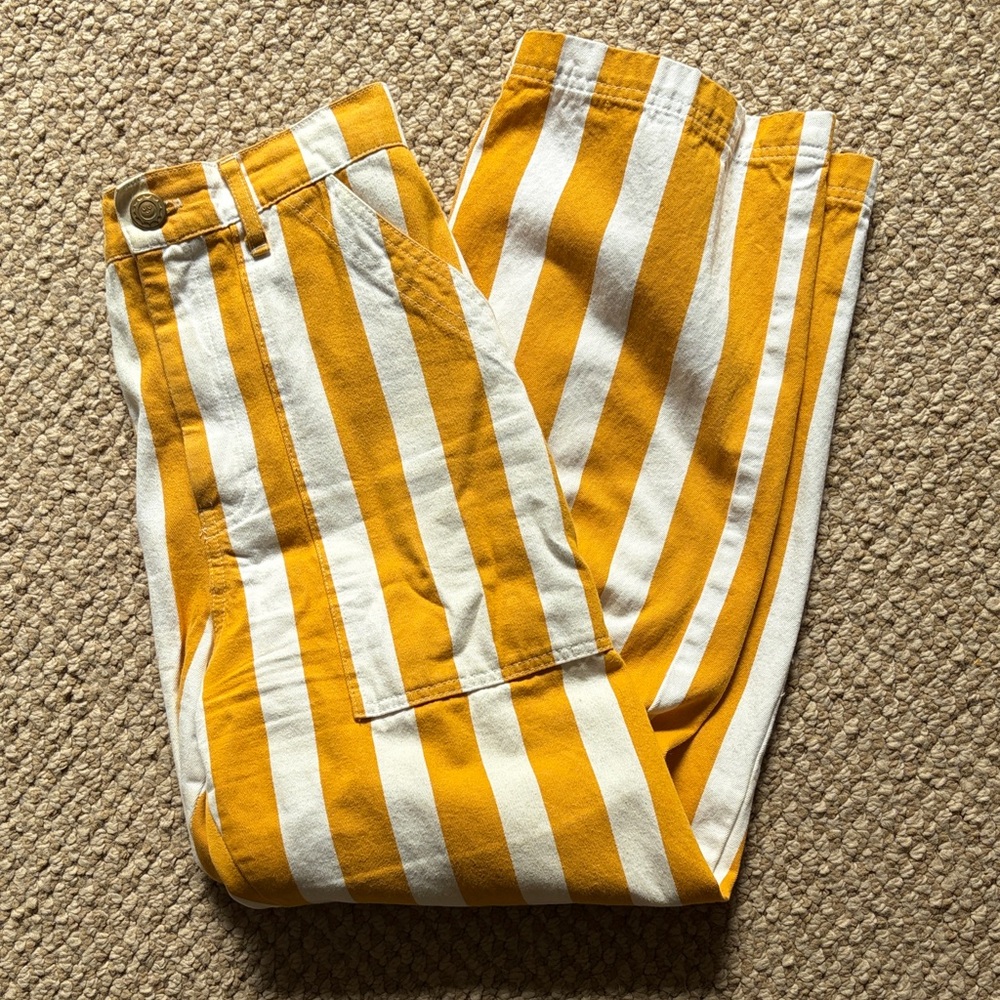 Big Bud Press Yellow and White Striped Work Pants